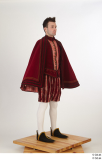  Photos Man in Historical Dress 27 a poses red cloak whole body 0016.jpg